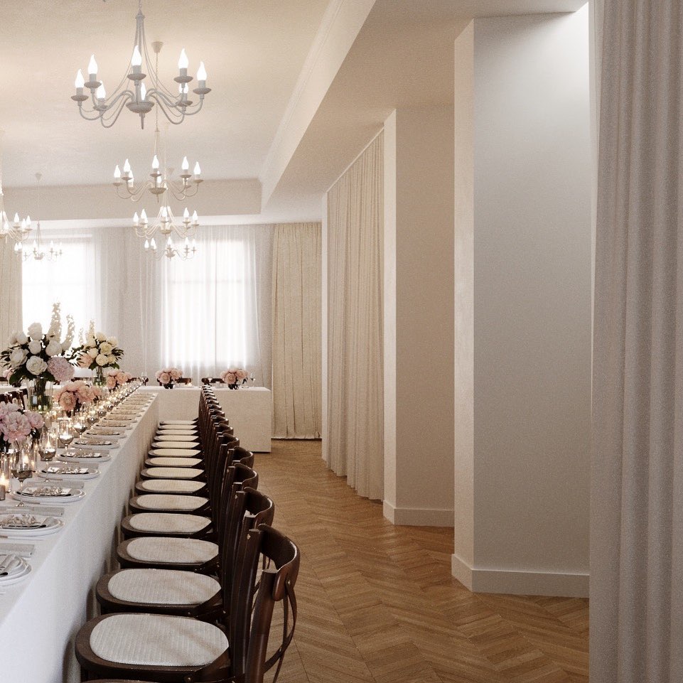 Projekt klasycznej sali bankietowej w zabytkowym pałacu w okolicach Szczecina 🌸 — 3