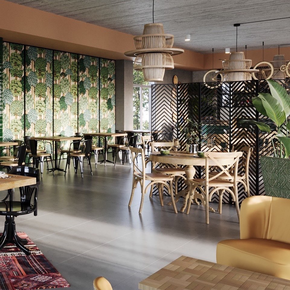 Projekt restauracji @bistro_rowerek w Międzywodziu, przy którym miałam przyjemno… — 3
