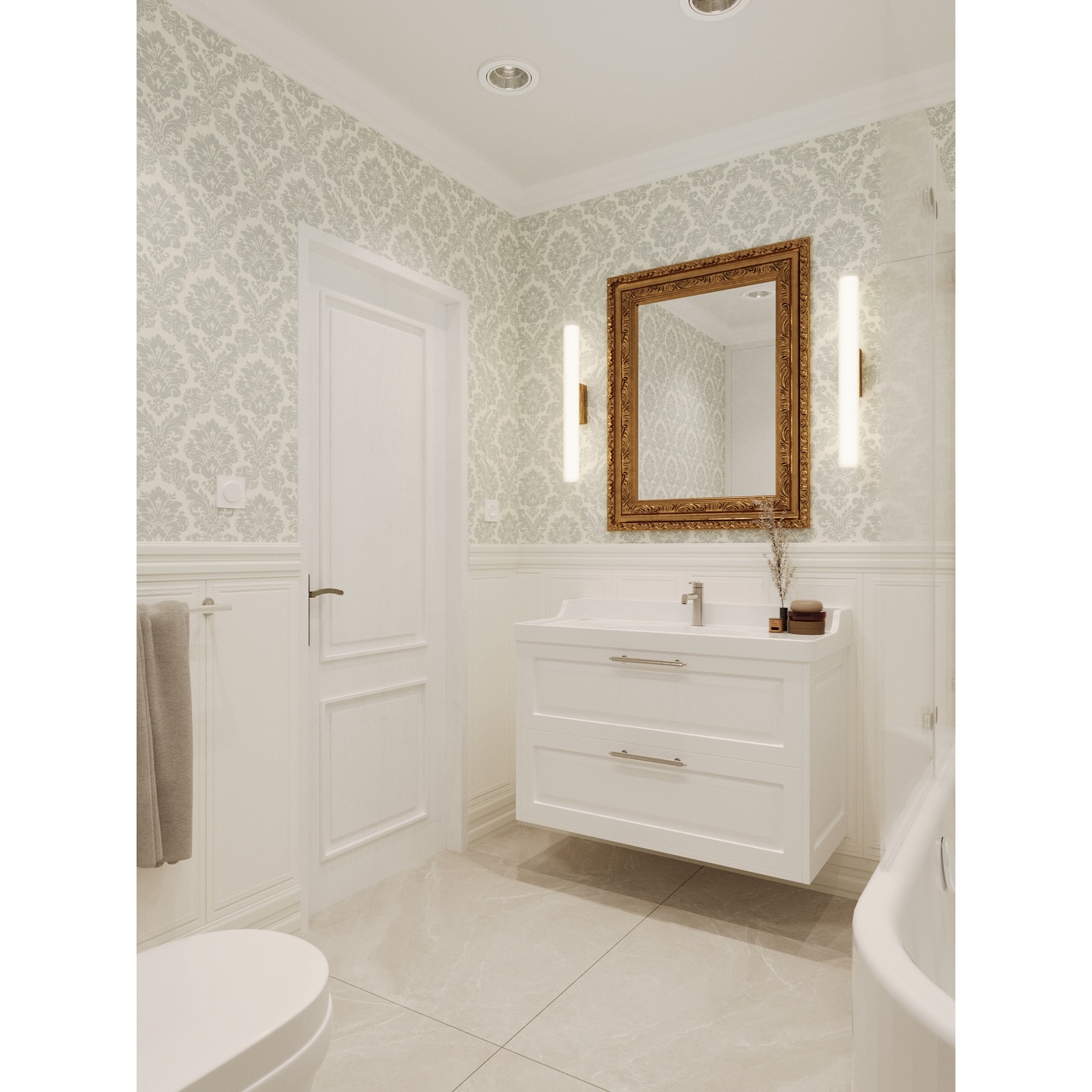 🏛️ Elegancja klasyki w łazience 🛁✨