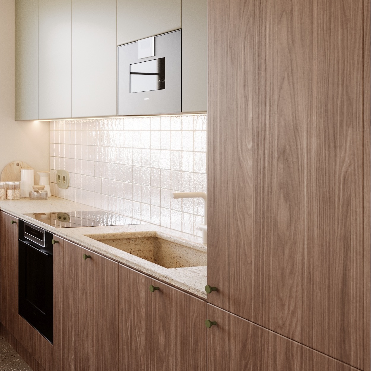 Projekt mieszkania w kamienicy w klimacie mid-century modern z nutą retro — 3